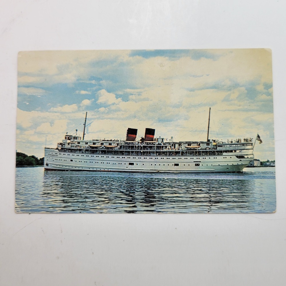 Vintage‎ S.S. South America Passenger Boat Postcard Scenic Great Lakes History